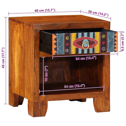 Nachtkastje 2 st 40x35x45 cm massief acaciahout