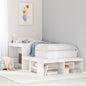 Nachtkastje met bureau 222x122x75 cm massief grenenhout wit