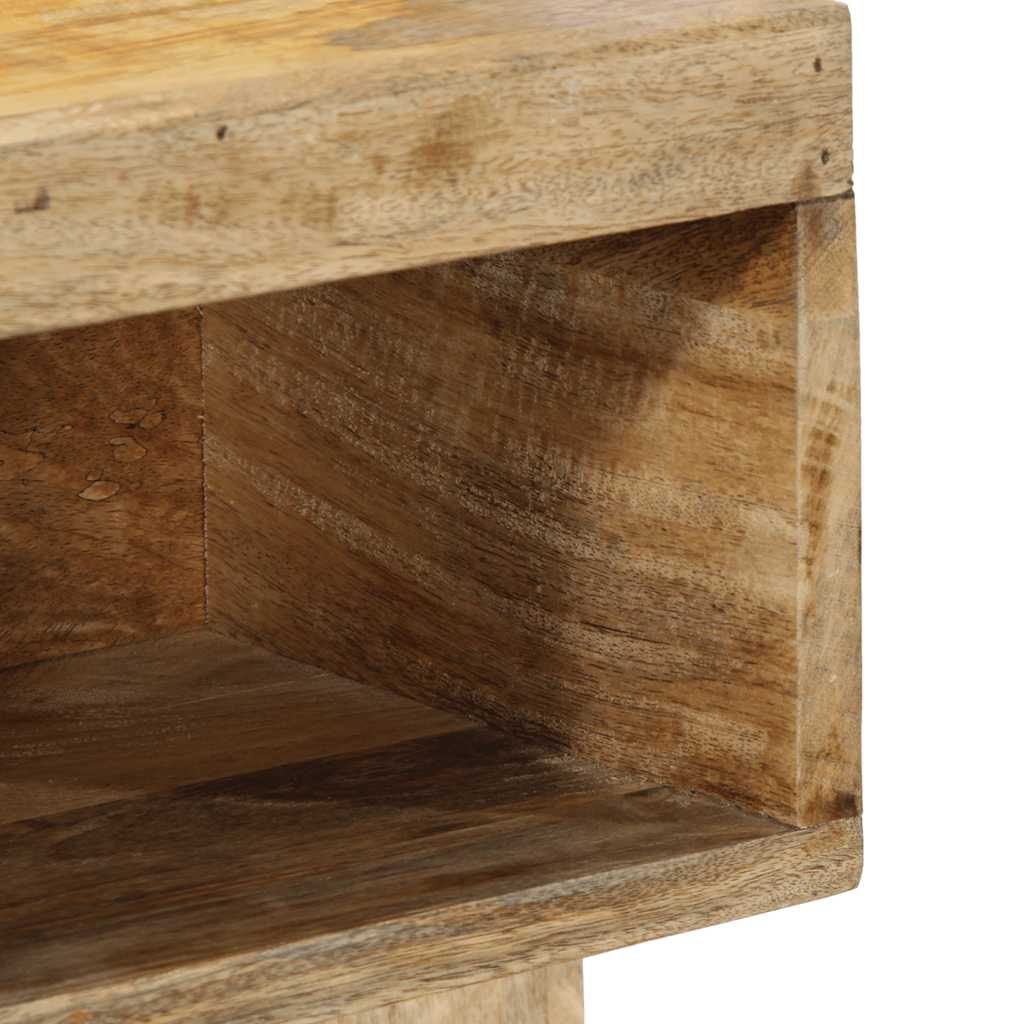 Nachtkastje 50x27x50 cm massief ruw mangohout