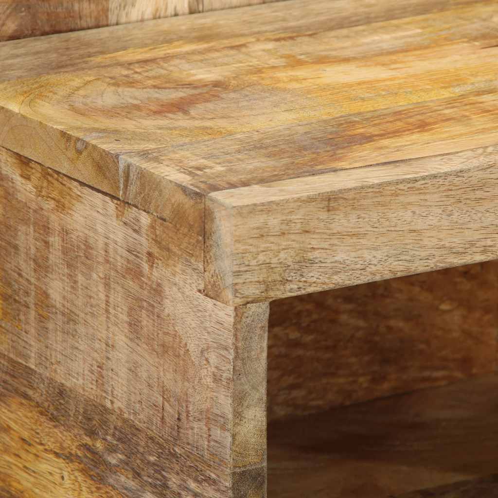 Nachtkastje 50x27x50 cm massief ruw mangohout
