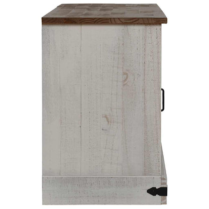 Tv-meubel HALDEN 2 schuifdeuren 150x40x60 cm massief hout wit