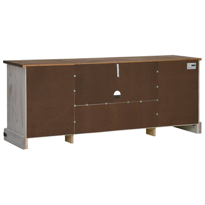 Tv-meubel HALDEN 2 schuifdeuren 150x40x60 cm massief hout wit