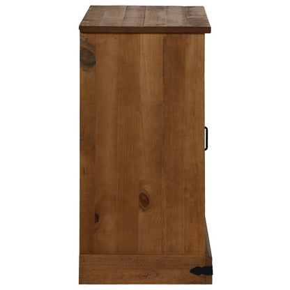 Dressoir HALDEN met schuifdeur 80x40x80 cm massief hout