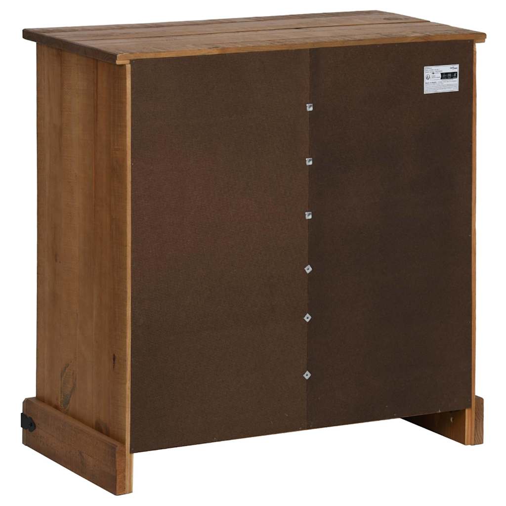 Dressoir HALDEN met schuifdeur 80x40x80 cm massief hout