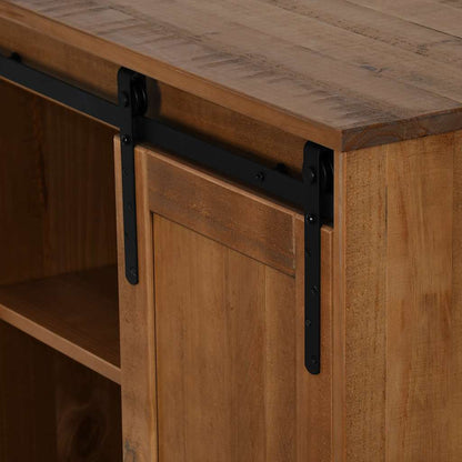Dressoir HALDEN met schuifdeur 80x40x80 cm massief hout