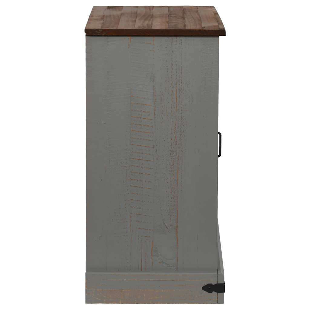 Dressoir HALDEN met schuifdeur 80x40x80 cm massief hout grijs