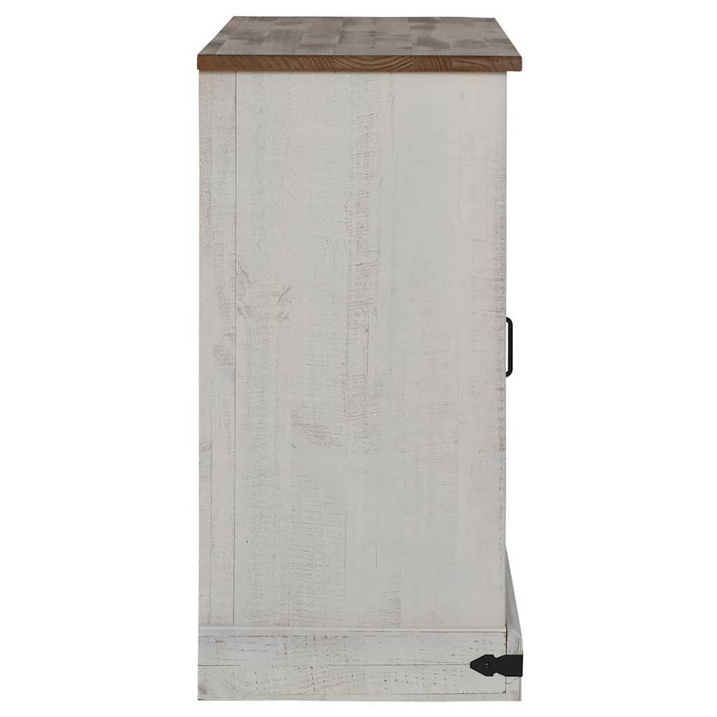 Dressoir HALDEN 2 schuifdeuren 112x40x80 cm massief hout wit