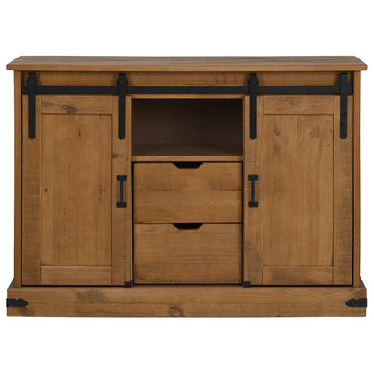 Dressoir HALDEN 2 schuifdeuren 112x40x80 cm massief hout