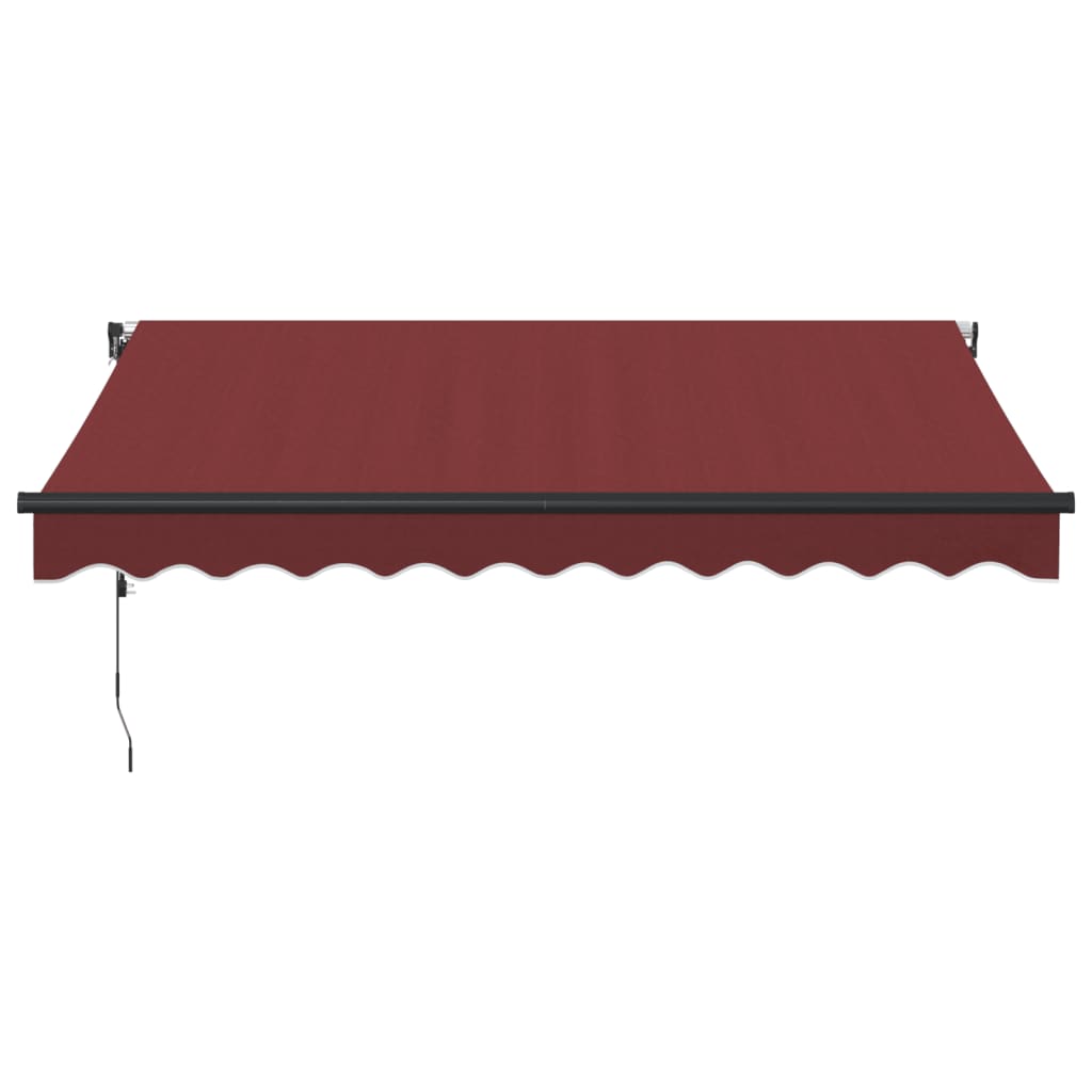 Luifel automatisch uittrekbaar met LED's 300x250 cm bordeaux