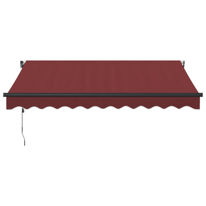 Luifel automatisch uittrekbaar met LED's 300x250 cm bordeaux