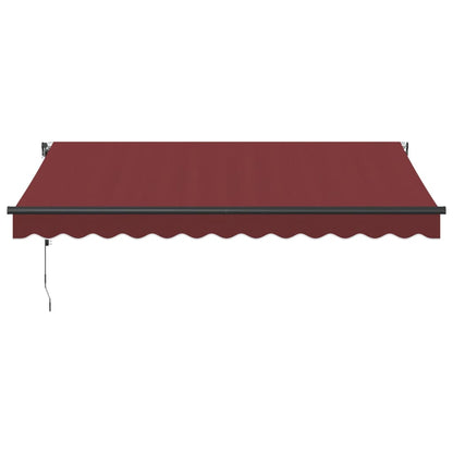Luifel automatisch uittrekbaar 350x250 cm bordeauxrood