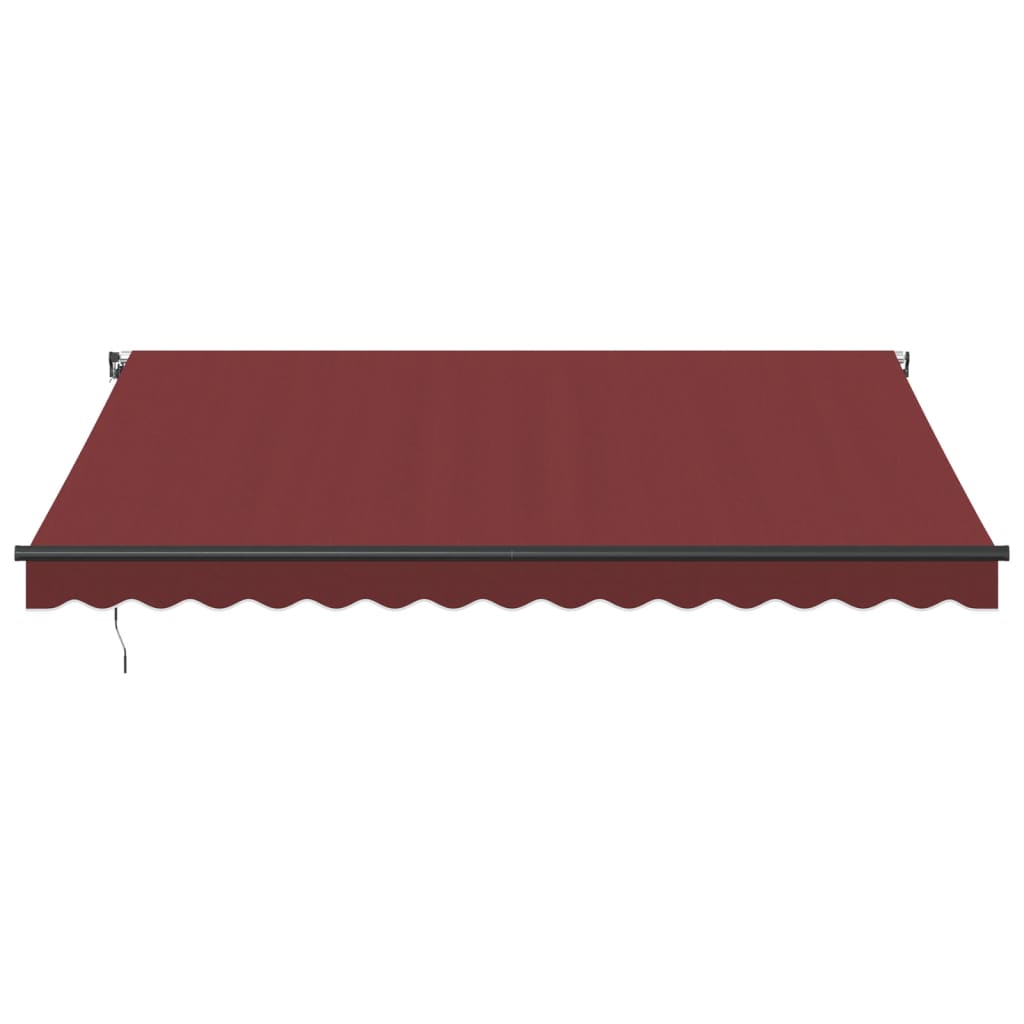 Luifel handmatig uittrekbaar met LED's 400x300 cm bordeauxrood