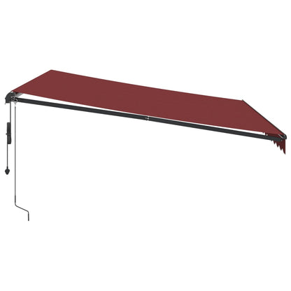Luifel automatisch uittrekbaar 400x300 cm bordeauxrood