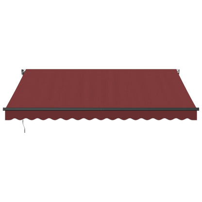 Luifel automatisch uittrekbaar met LED's 400x300 cm bordeaux