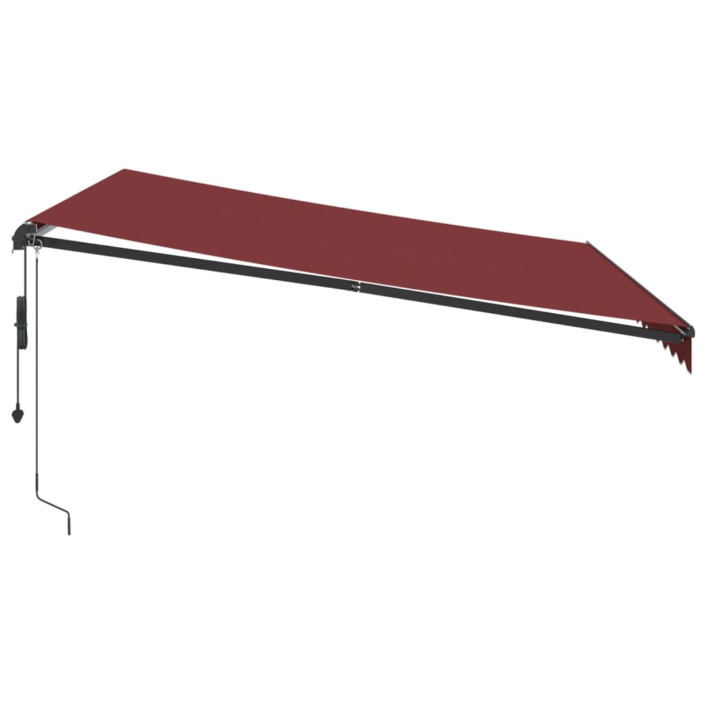 Luifel automatisch uittrekbaar met LED's 400x300 cm bordeaux