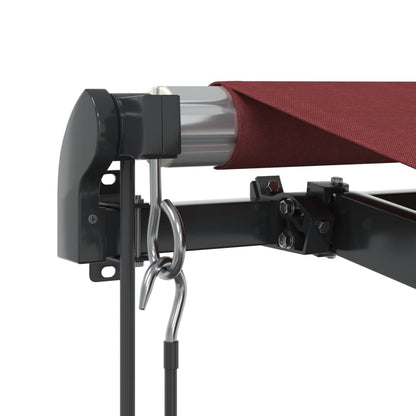 Luifel automatisch uittrekbaar met LED's 400x300 cm bordeaux