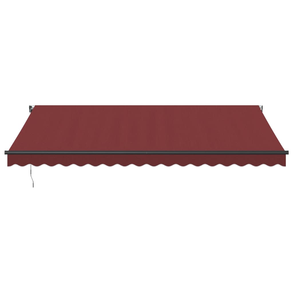 Luifel automatisch uittrekbaar met LED's 450x300 cm bordeaux