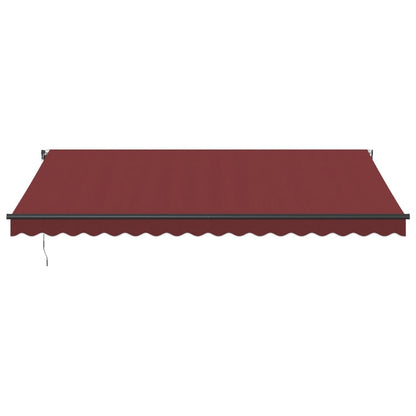 Luifel automatisch uittrekbaar met LED's 450x300 cm bordeaux