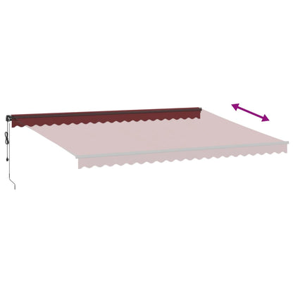 Luifel automatisch uittrekbaar 500x300 cm bordeauxrood
