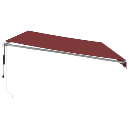 Luifel automatisch uittrekbaar 600x300 cm bordeauxrood