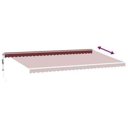 Luifel automatisch uittrekbaar 600x300 cm bordeauxrood