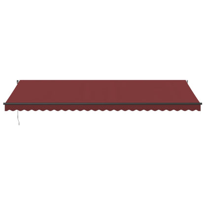 Luifel handmatig uittrekbaar 600x300 cm bordeauxrood
