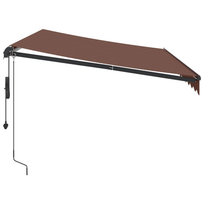 Luifel automatisch uittrekbaar 350x250 cm bruin