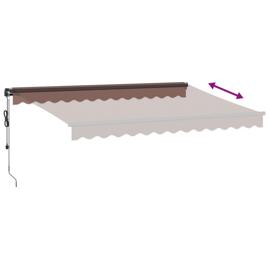 Luifel automatisch uittrekbaar 350x250 cm bruin