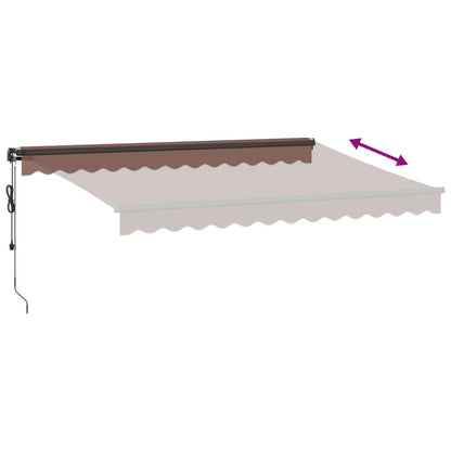 Luifel automatisch uittrekbaar 350x250 cm bruin