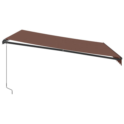 Luifel handmatig uittrekbaar 400x300 cm bruin