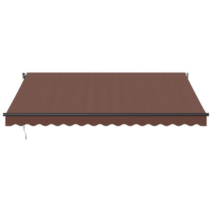 Luifel automatisch uittrekbaar met LED's 400x300 cm bruin