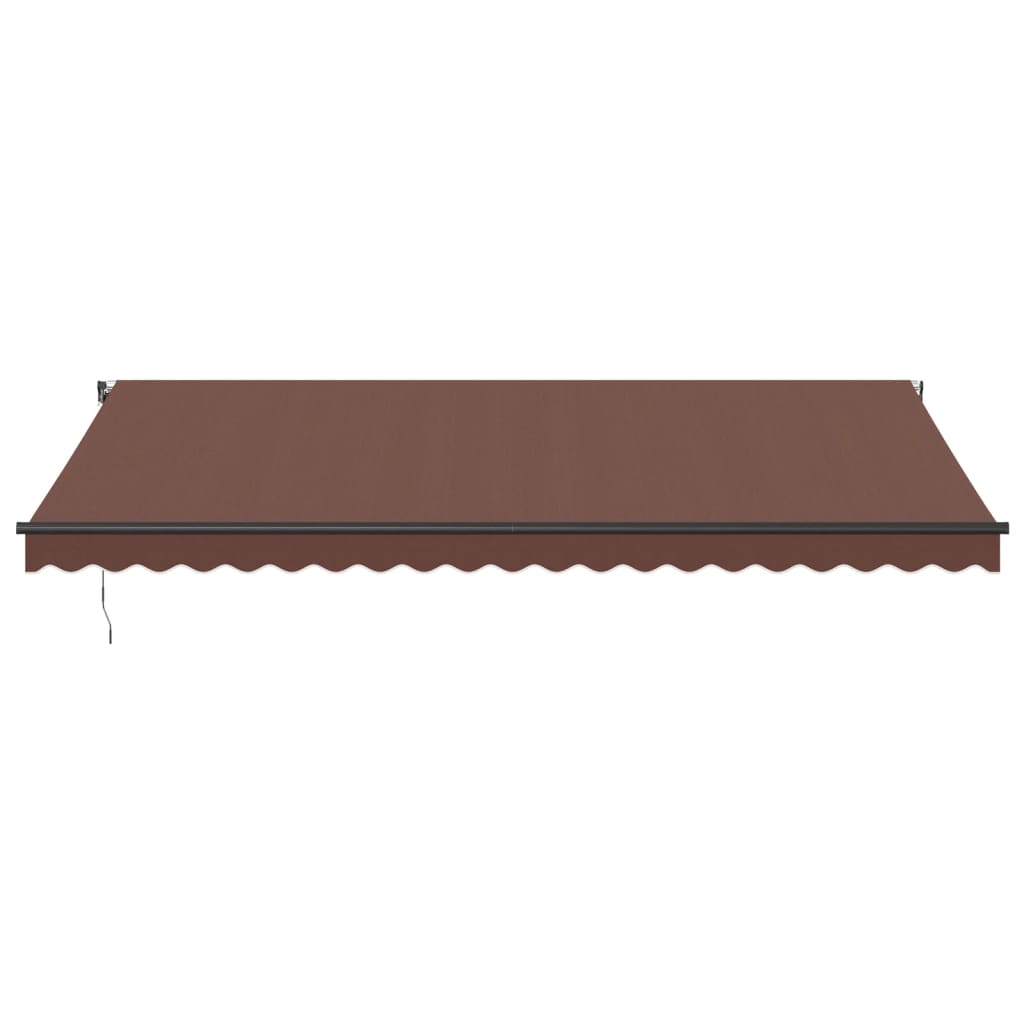 Luifel automatisch uittrekbaar met LED's 500x300 cm bruin