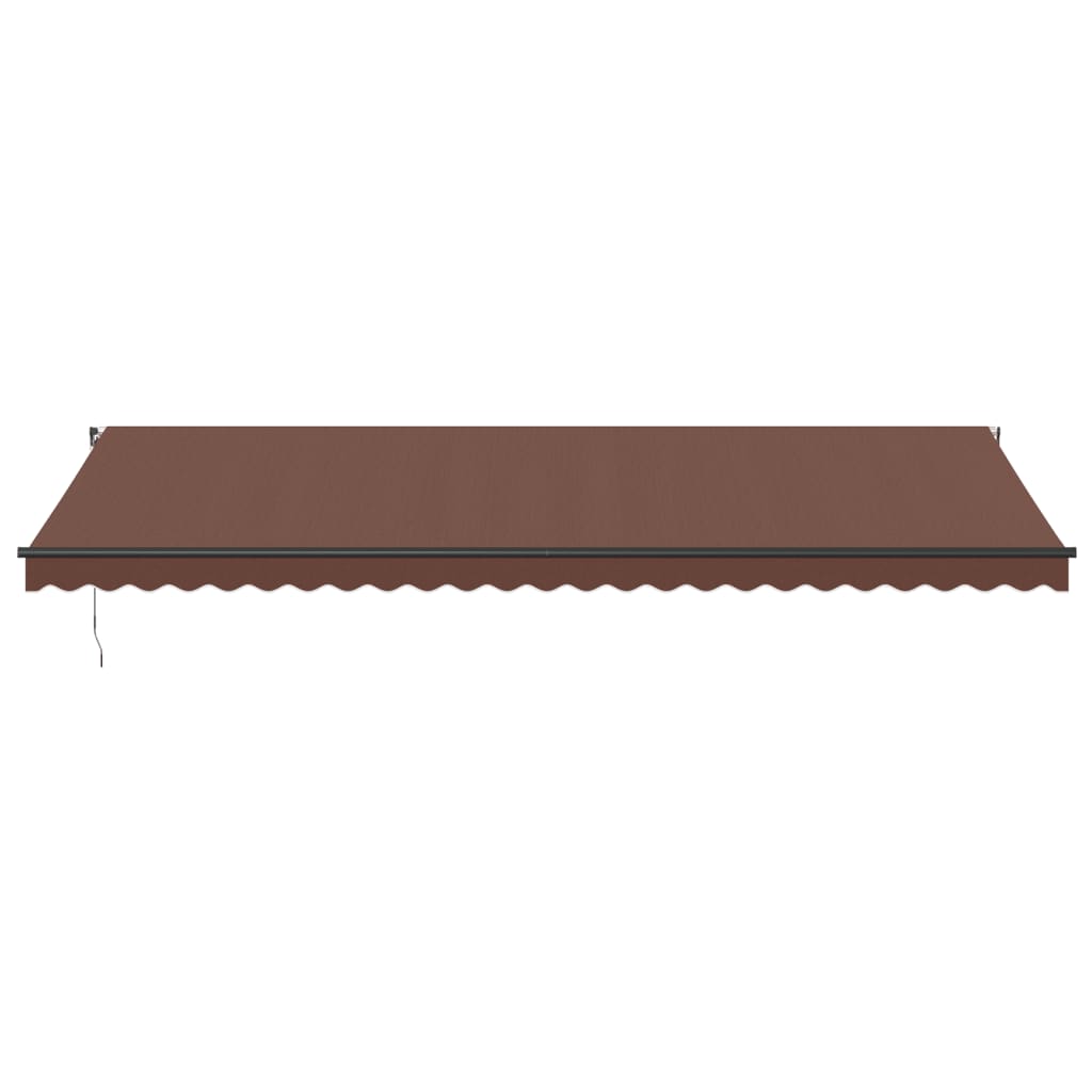 Luifel handmatig uittrekbaar met LED's 600x300 cm bruin