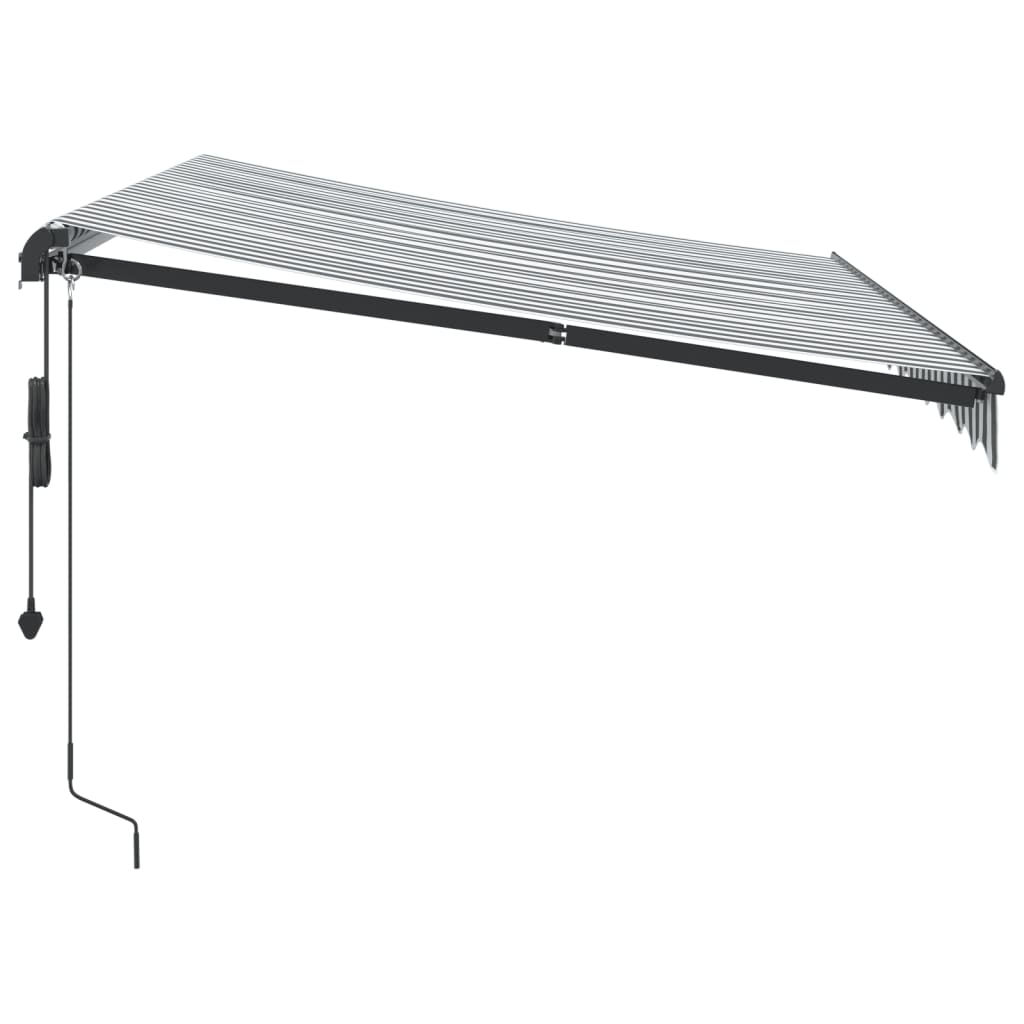 Luifel automatisch uittrekbaar LED 300x250 cm antraciet en wit