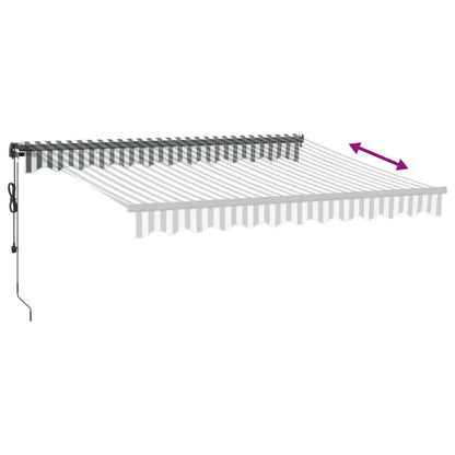 Luifel automatisch uittrekbaar LED 300x250 cm antraciet en wit