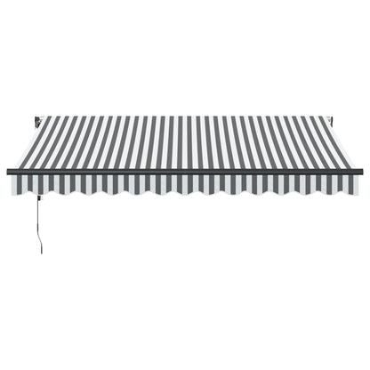 Luifel automatisch uittrekbaar 350x250 cm antracietkleur en wit