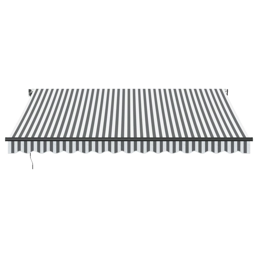 Luifel automatisch uittrekbaar 400x300 cm antracietkleur en wit