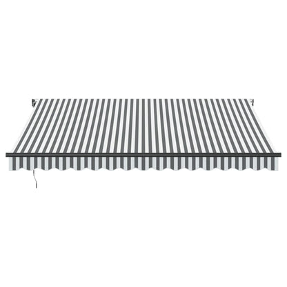 Luifel automatisch uittrekbaar 400x300 cm antracietkleur en wit