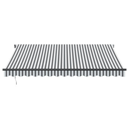 Luifel automatisch uittrekbaar LED 400x300 cm antraciet en wit