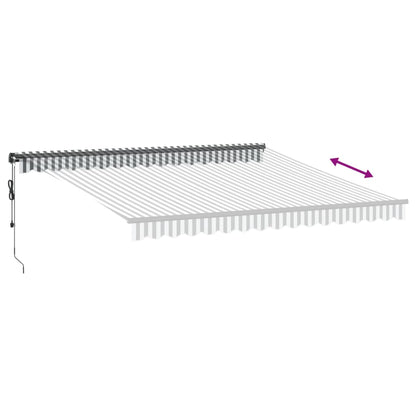Luifel automatisch uittrekbaar LED 400x300 cm antraciet en wit