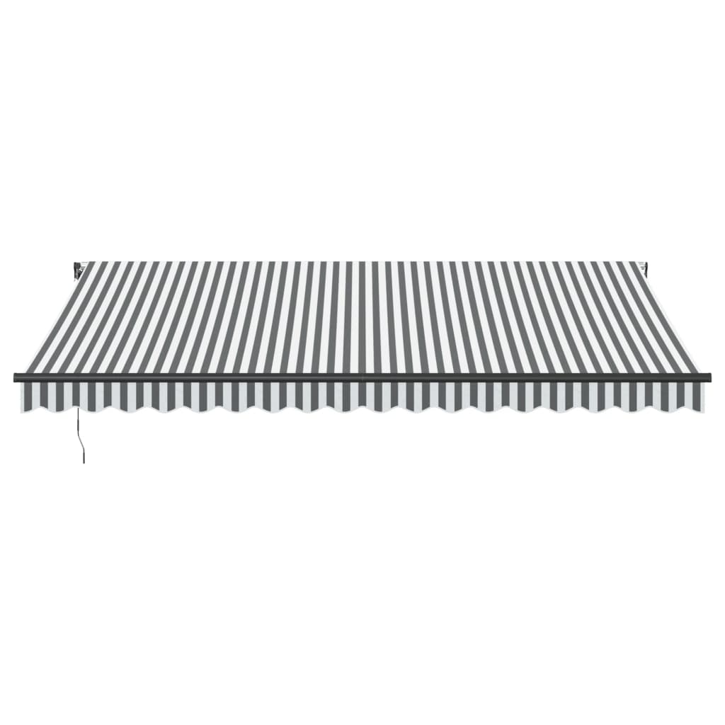 Luifel automatisch uittrekbaar LED 450x300 cm antraciet en wit