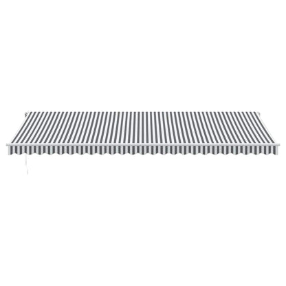 Luifel automatisch uittrekbaar 600x300 cm antracietkleur en wit
