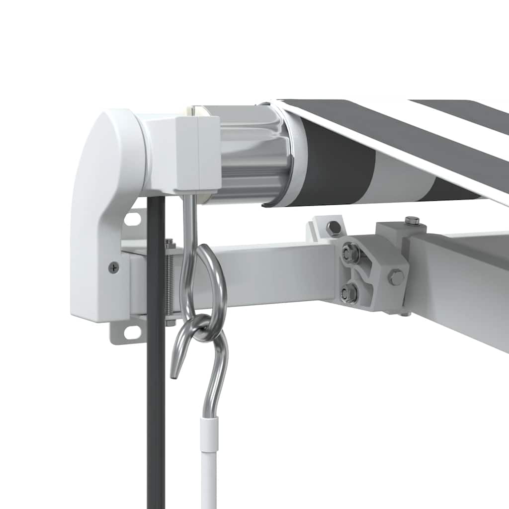 Luifel automatisch uittrekbaar 600x300 cm antracietkleur en wit