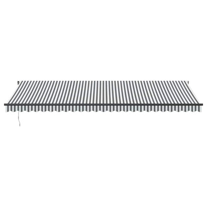Luifel automatisch uittrekbaar 600x300 cm antracietkleur en wit