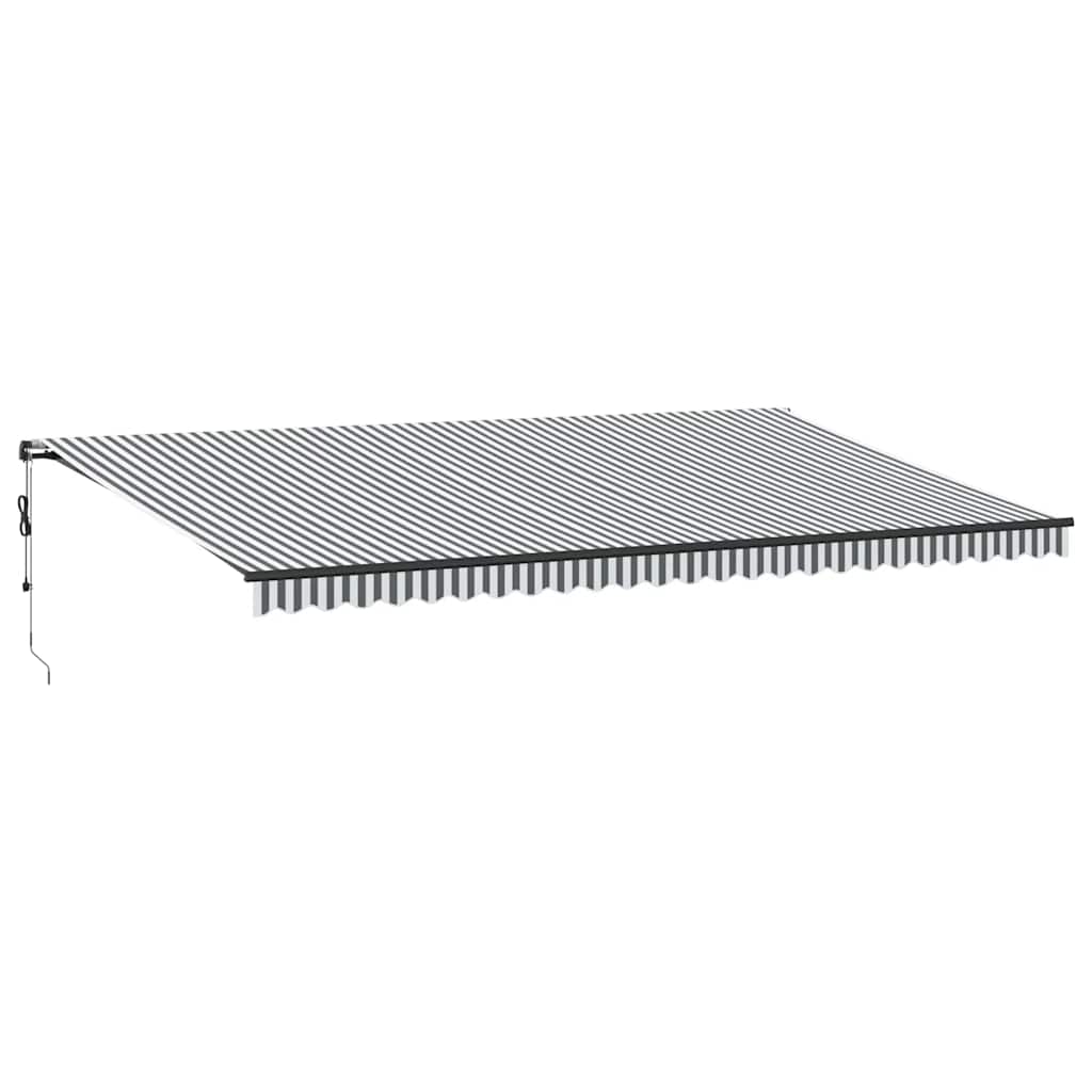 Luifel automatisch uittrekbaar LED 600x300 cm antraciet en wit