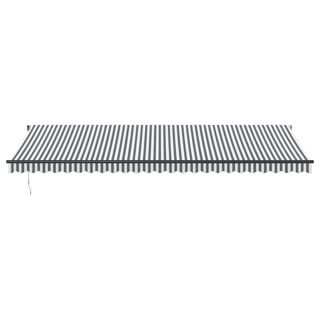 Luifel automatisch uittrekbaar LED 600x300 cm antraciet en wit