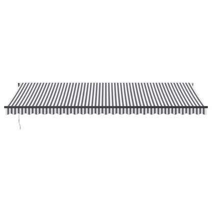 Luifel automatisch uittrekbaar LED 600x300 cm antraciet en wit