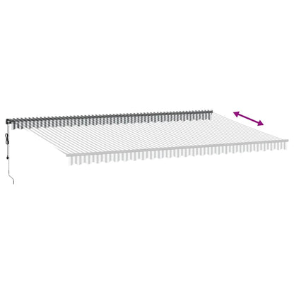 Luifel automatisch uittrekbaar LED 600x300 cm antraciet en wit