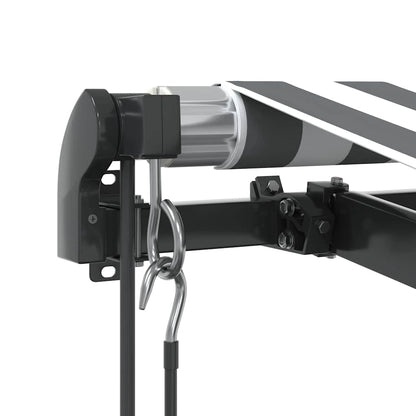 Luifel automatisch uittrekbaar LED 600x300 cm antraciet en wit