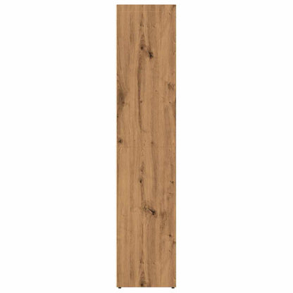Boekenkast 36x30x143 cm bewerkt hout artisanaal eikenkleur